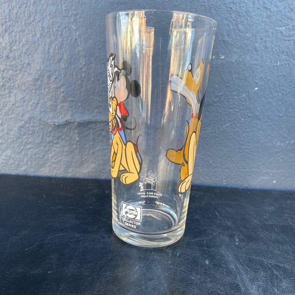 1970s Pepsi Series Glass Disney Mickey Pluto - Picture 3 of 9